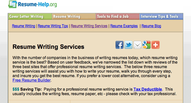 Resume writing services reviews blog
